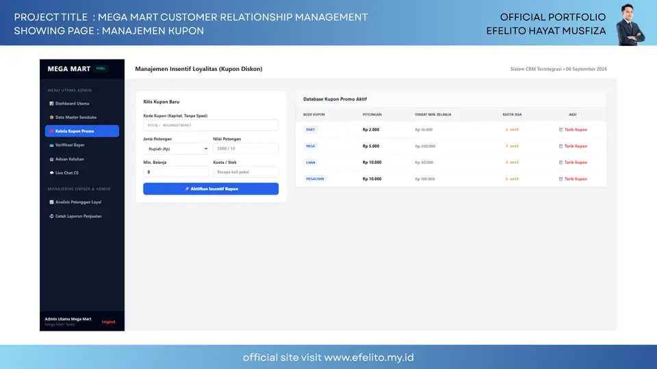 Dokumentasi Mega Mart Customer Relationship Management 10