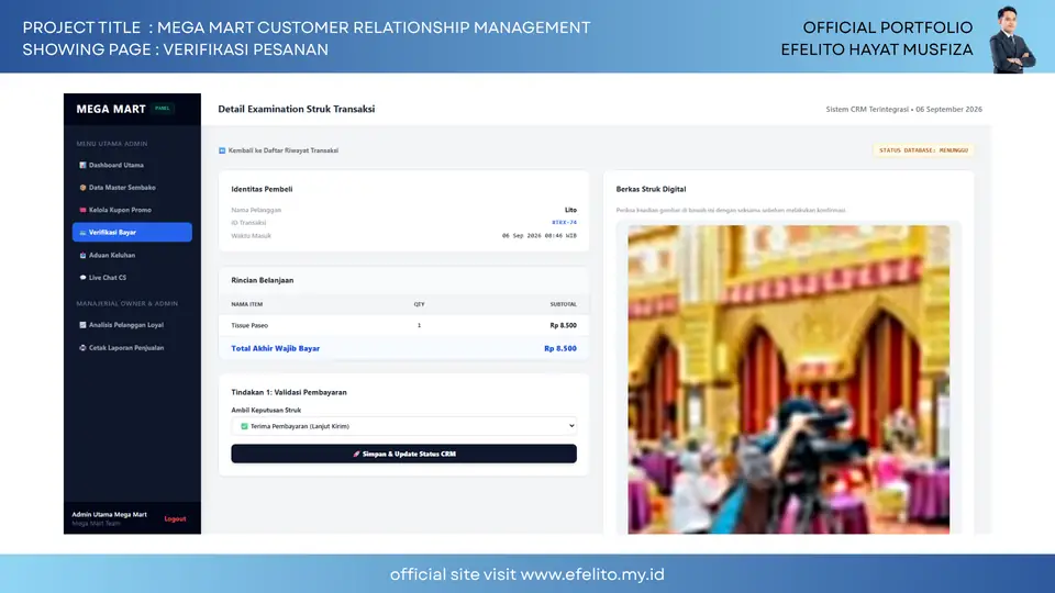 Dokumentasi Mega Mart Customer Relationship Management 12
