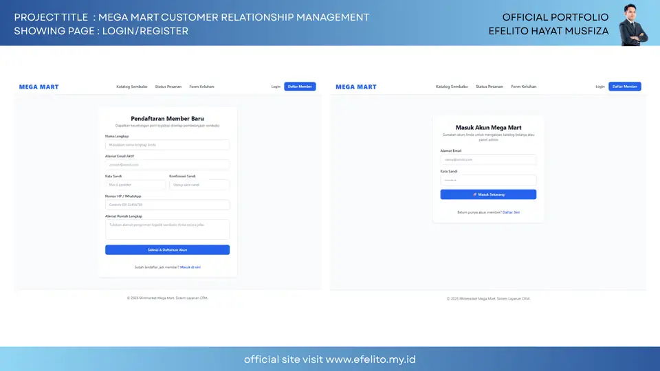 Dokumentasi Mega Mart Customer Relationship Management 2