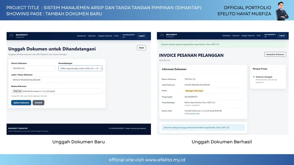 Dokumentasi SIMANTAP — Manajemen Arsip & Tanda Tangan Pimpinan 6
