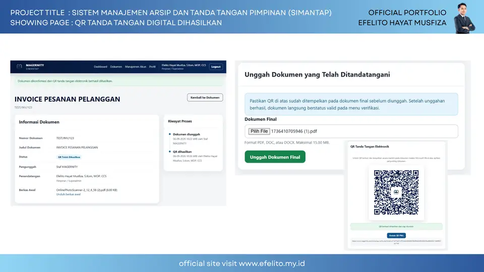 Dokumentasi SIMANTAP — Manajemen Arsip & Tanda Tangan Pimpinan 8