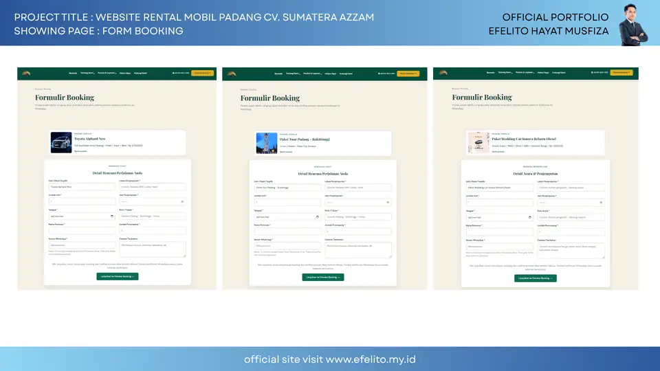 Dokumentasi Website Rental Mobil Padang CV. Sumatera Azzam 10