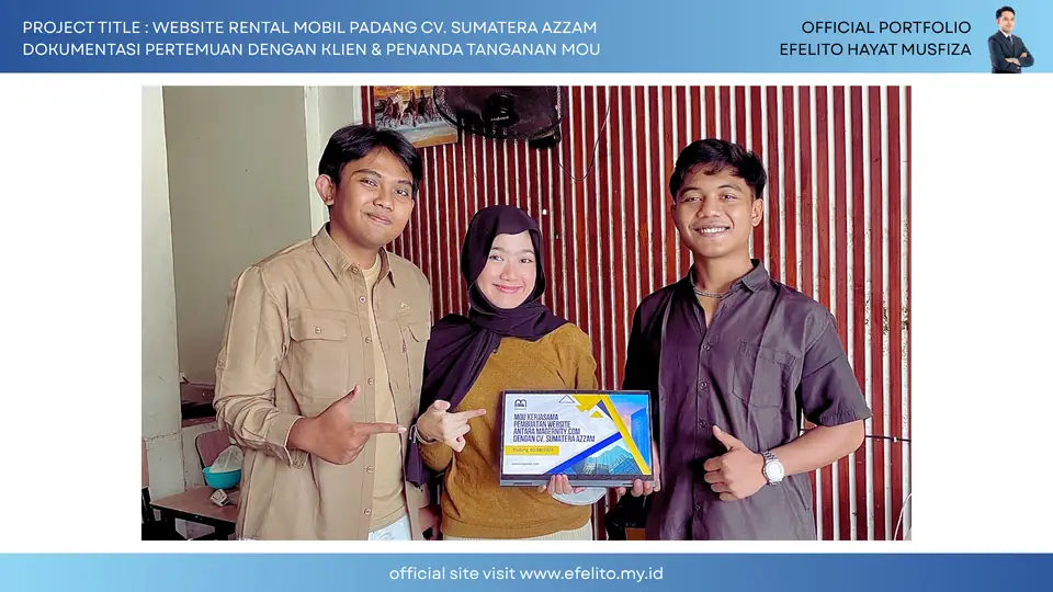 Dokumentasi Website Rental Mobil Padang CV. Sumatera Azzam 25