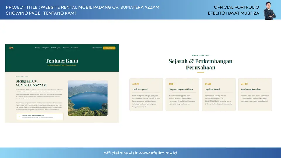 Dokumentasi Website Rental Mobil Padang CV. Sumatera Azzam 3
