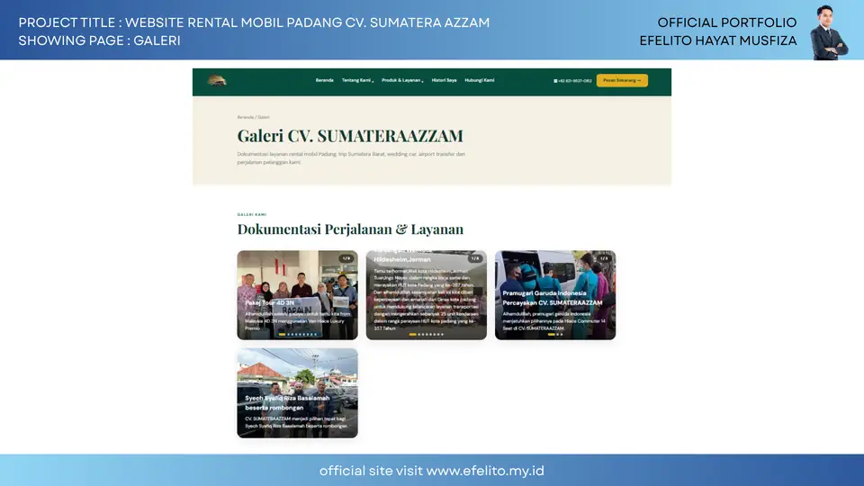 Dokumentasi Website Rental Mobil Padang CV. Sumatera Azzam 6